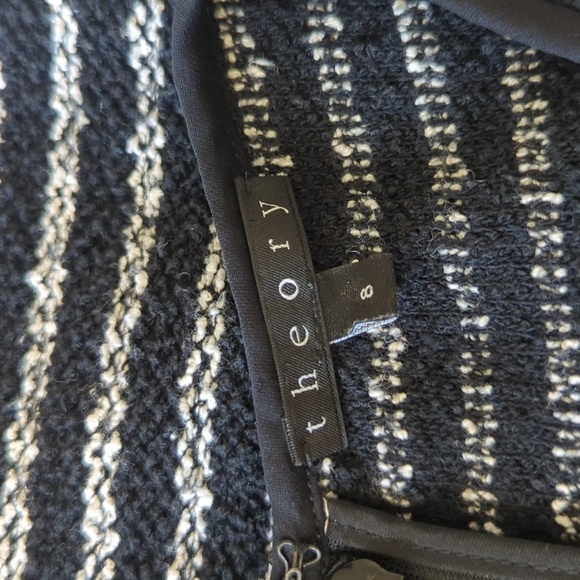 Theory Saks Fifth Avenue Women Jacquard Nikay Purposeful Stripe Dress - Picture 7 of 8